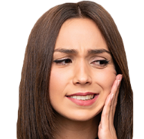 Woman with tooth pain